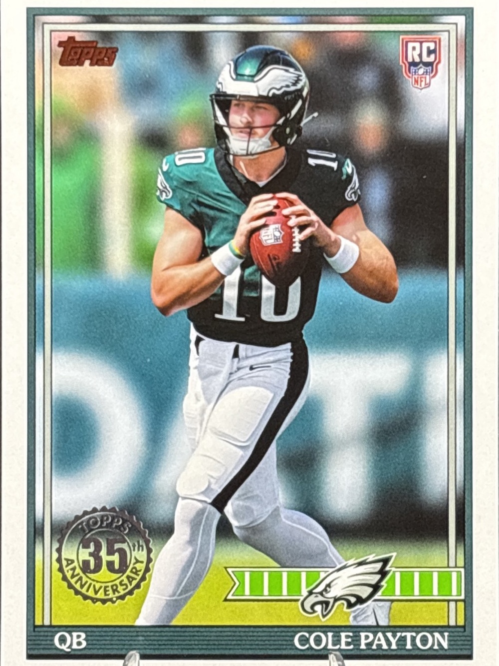 Topps Cole Payton Philadelphia Eagles Rookie Football Card